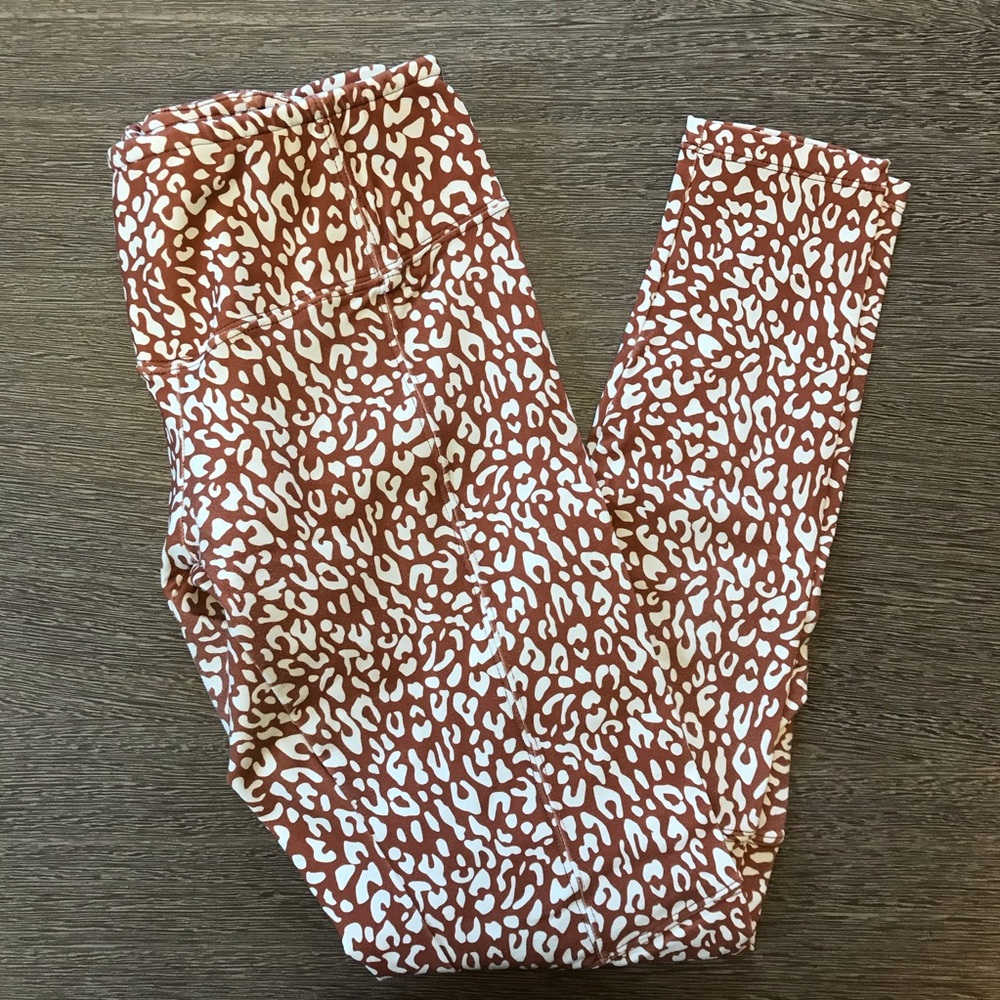 Indah Body Rust Leopard Print Legging Size 2 - image 1